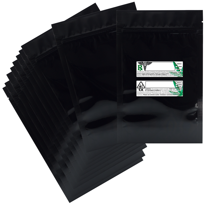Black Dragon Chewer 28g ounce smell proof foil mylar bags by the Caviar Locker with custom designer rx strain labels. Thick wholesale bulk dispensary custom child resistant packaging 420 long term storage barrier bags with thc stickers. 