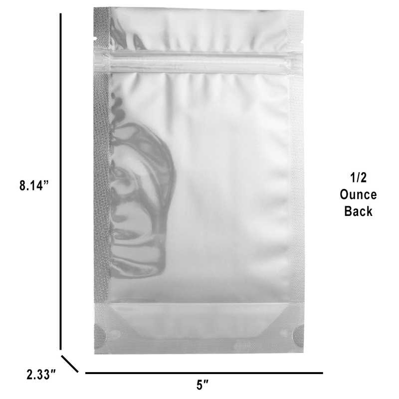 Silver foil Dragon Chewer 14g half ounce smell proof mylar bags by the Caviar Locker. Thick wholesale bulk dispensary custom child resistant packaging 420 barrier bags. 