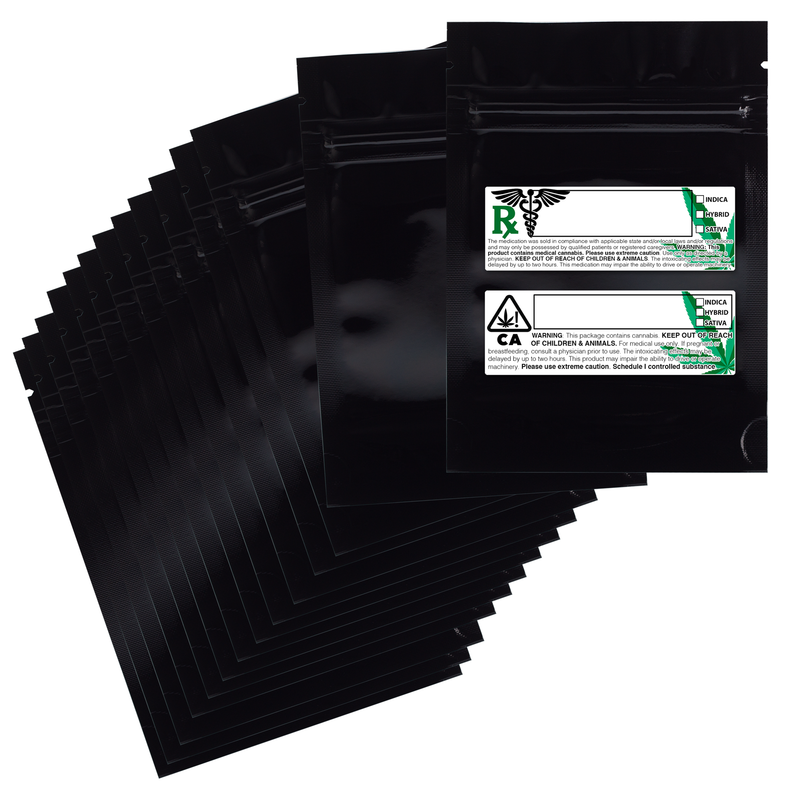 Black Dragon Chewer 3.5g 1/8th ounce smell proof foil mylar bags by the Caviar Locker with custom designer rx strain labels. Thick wholesale bulk dispensary custom child resistant packaging 420 long term storage barrier bags with thc stickers. 