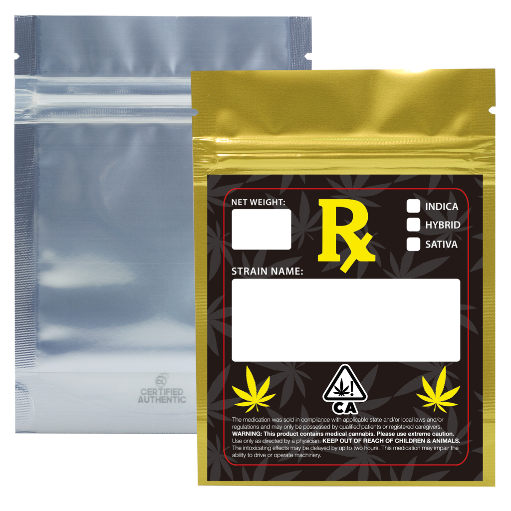 Custom Edible or Flower Cannabis Barrier Bag | Cannabis Accessories