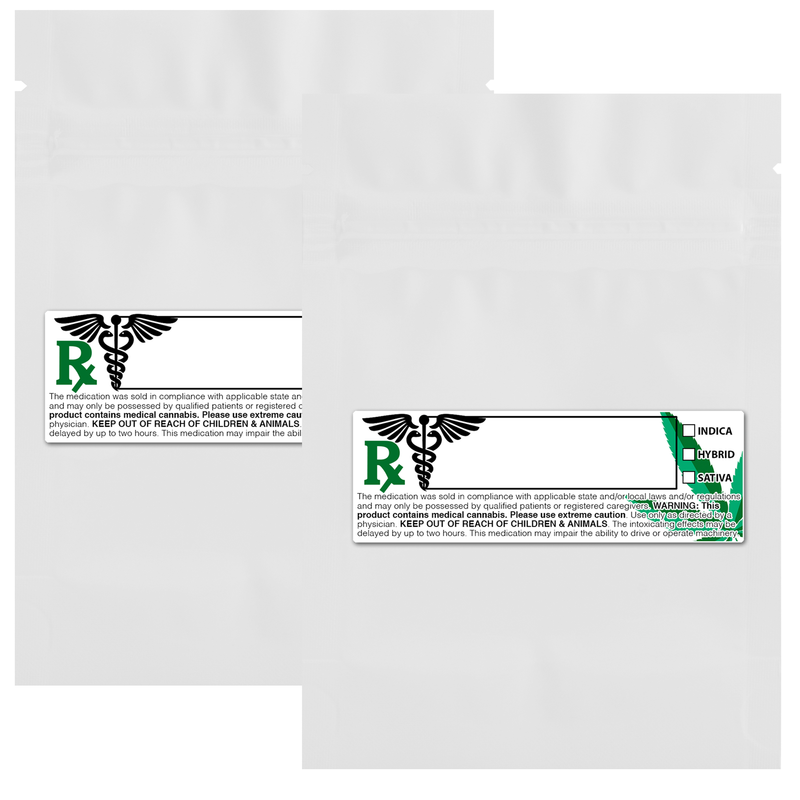 White Dragon Chewer 3.5g 1/8th ounce smell proof foil mylar bags by the Caviar Locker with custom designer rx strain labels. Thick wholesale bulk dispensary custom child resistant packaging 420 long term storage barrier bags with thc stickers. 