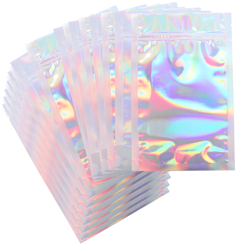 1 Ounce Gloss Holographic & Clear Mylar Bags - (50 qty.)