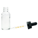 30ML Clear Glass Dropper Bottles - Child Resistant Black Cap (20 qty.) - Dragon Chewer