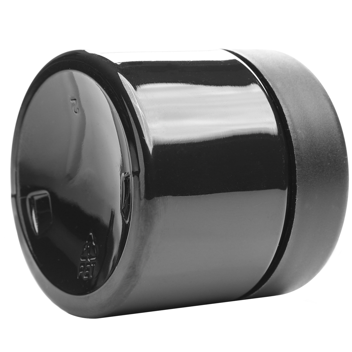 3 Ounce Black PET Jar - Child Resistant Black Smooth Cap w/ liner - (512 qty.) - Dragon Chewer