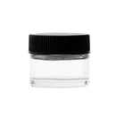 5ML Clear Glass Concentrate Jar - Black Twist Cap (250 qty.) - Dragon Chewer