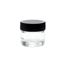 5ML Clear Glass Concentrate Jar - Black Twist Cap (250 qty.) - Dragon Chewer