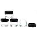 5ML Clear Glass Concentrate Jar - Black Twist Cap (250 qty.) - Dragon Chewer