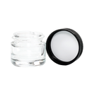 5ML Clear Glass Concentrate Jar - Black Twist Cap (250 qty.) - Dragon Chewer