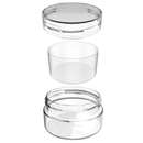 5ML 5G Plastic Clear Acrylic Concentrate Container with Silicone Insert by Dragon Chewer. Dispensary hash jar nonstick smell proof. 