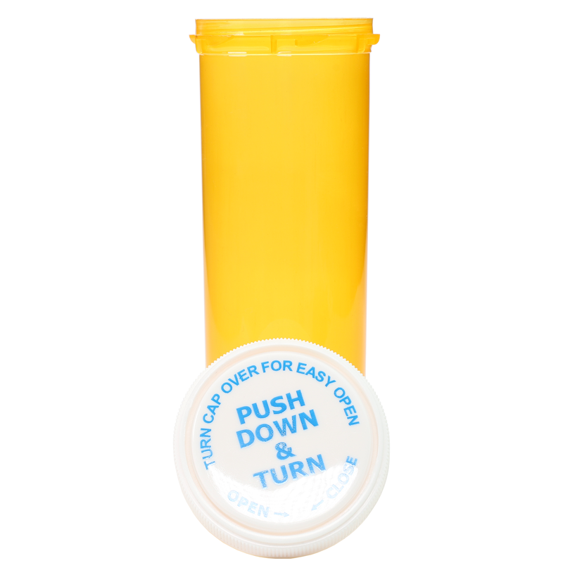 60 Dram Translucent Amber Reversible Cap Vials - Flip Top Container & Cap (115 qty.)