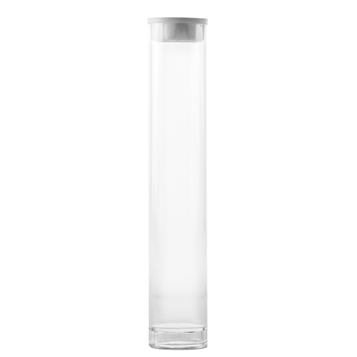 Vaporizer Cartridge Clear Storage Tubes - White Silicone Cap - (100 qty.) - Dragon Chewer