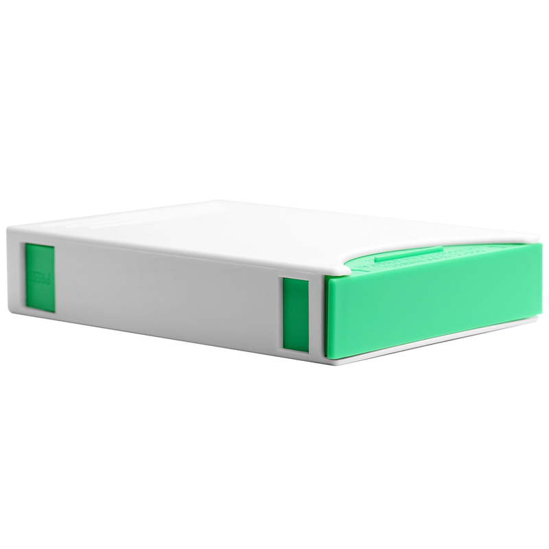 Press N Pull CR Pre Roll Slider Box Container - The 81 - White & Green. 81mm (224 qty.)
