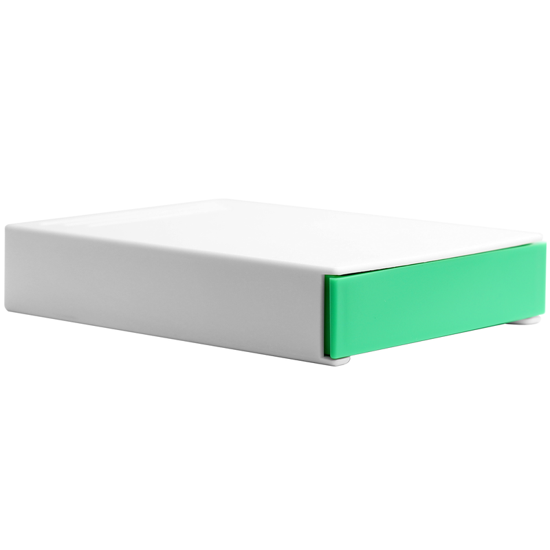 Press N Pull CR Pre Roll Slider Box Container - The 81 - White & Green. 81mm (224 qty.)