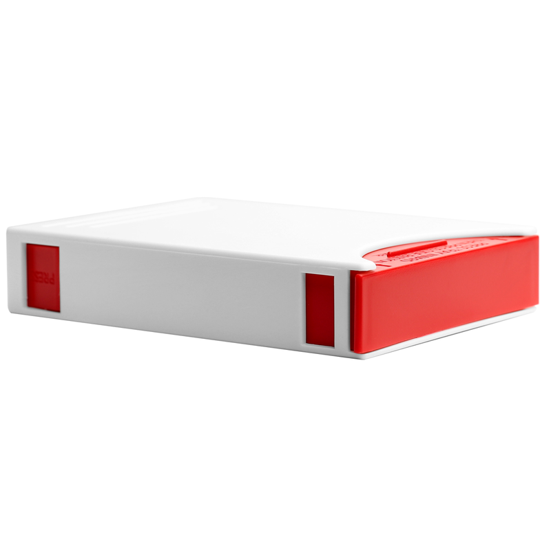 Press N Pull CR Pre Roll Slider Box Container - The 81 - White & Red. 81mm (224 qty.)