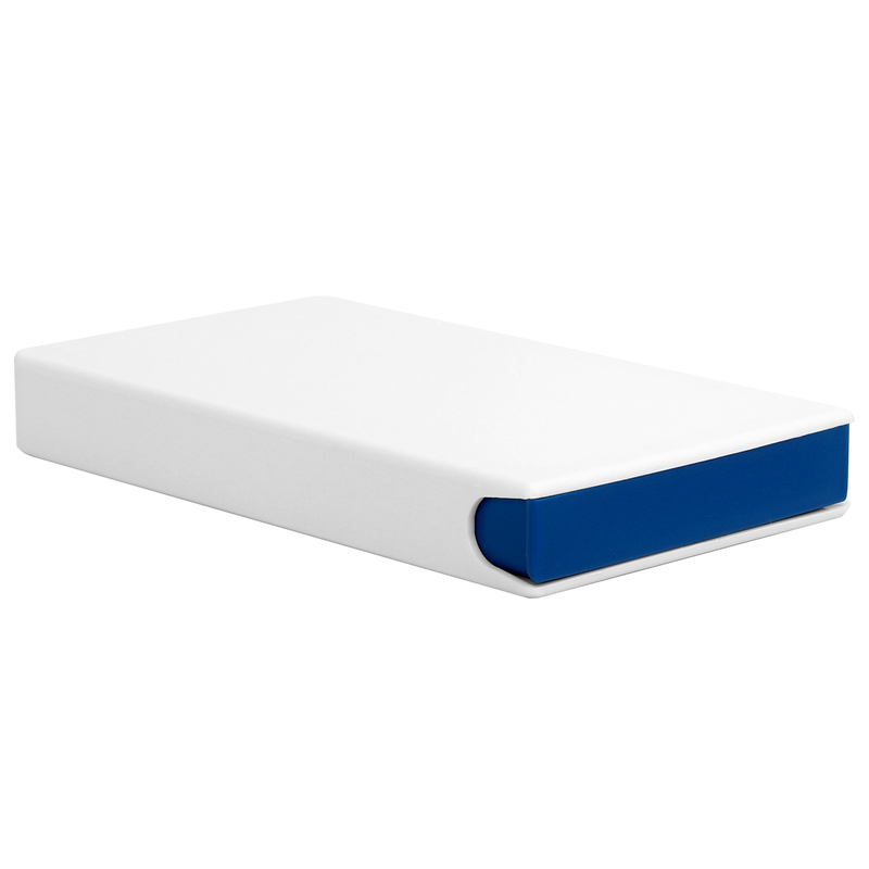 Dragon Chewer White & Blue Press N Pull 85 Slim CR child resistant wholesale child resistant custom pre roll packaging slider box. The best custom 420 pre roll packaging cases, holders & supplies. This multi-use / multi-pack dispensary container is great for edibles, joints, cartridges, and more! MADE IN THE USA.