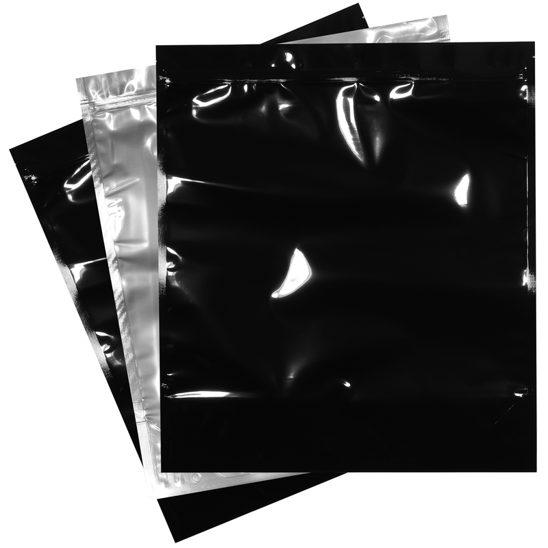 Gloss Black/Clear 1 LB Grower Mylar Bags (10 qty.)