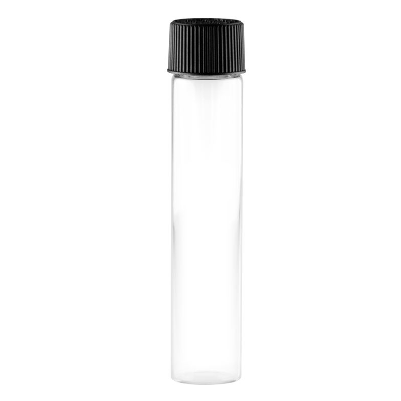 115 mm tubes holder premium clear glass child resistant pre roll packaging clear 420 wholesale dispensary black cap lid