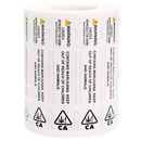 California PROP 65 Tamper Evident Universal THC ! Marijuana Symbol Labels (1,000 qty.) - Dragon Chewer