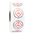 Colorado & Florida 1" Circle Recreational THC Universal Marijuana Symbol (1,000 qty.) - Dragon Chewer