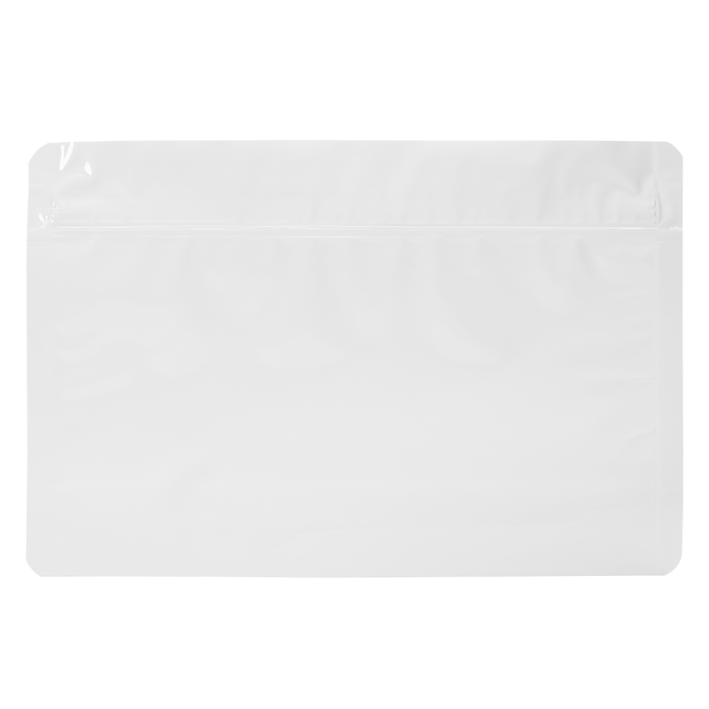Medium 9 x 6 CR Exit Bags Gloss White Opaque Mylar Bags - Child Resistant - (50 qty.)