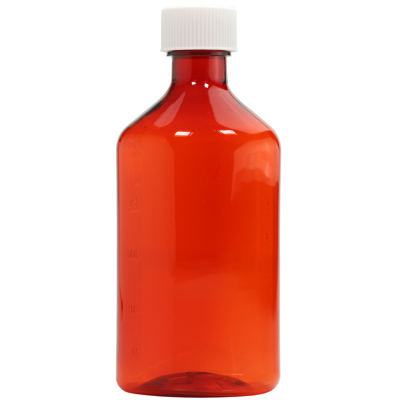 240ml 8 ounce amber fluid oval liquid vial or bottles. Liquid or syrup child resistant wholesale containers by Dragon Chewer. 