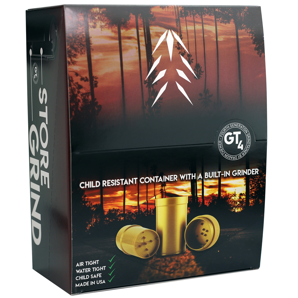 GT4 - Hemp Grinder w/Storage Container Display Box