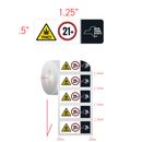 New York Compliant THC Universal Cannabis Warning Symbol (1,000 qty.) - Horizontal - Dragon Chewer