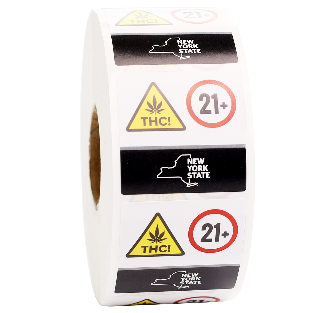 New York Compliant THC Universal Cannabis Warning Symbol (1,000 qty.) - Square - Dragon Chewer