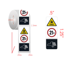 New York Compliant THC Universal Cannabis Warning Symbol (1,000 qty.) - Vertical - Dragon Chewer