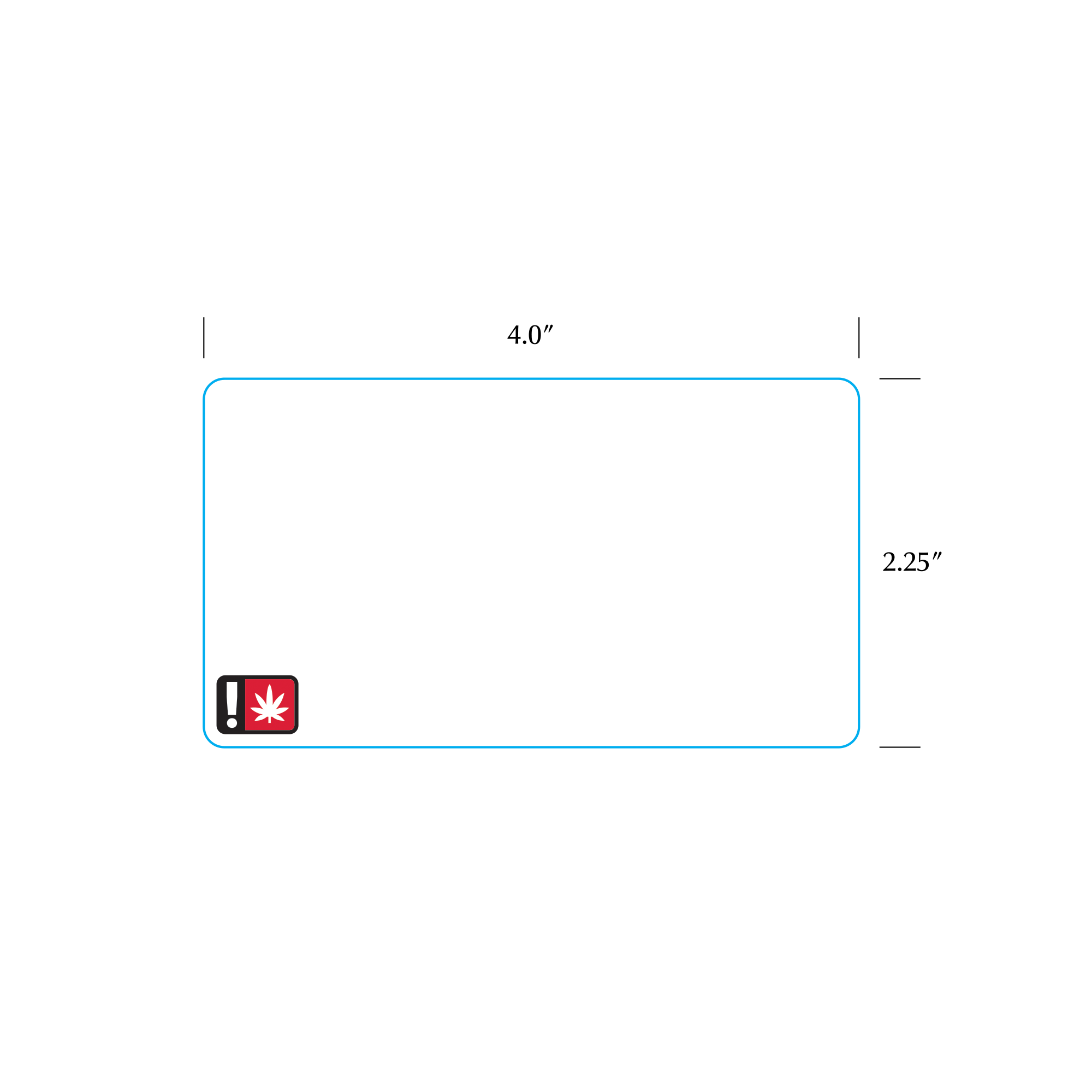 Oregon OLCC Thermal Recreational THC Universal Symbol Labels - BioTrack / Greenbits Landscape (700 qty.) - Dragon Chewer