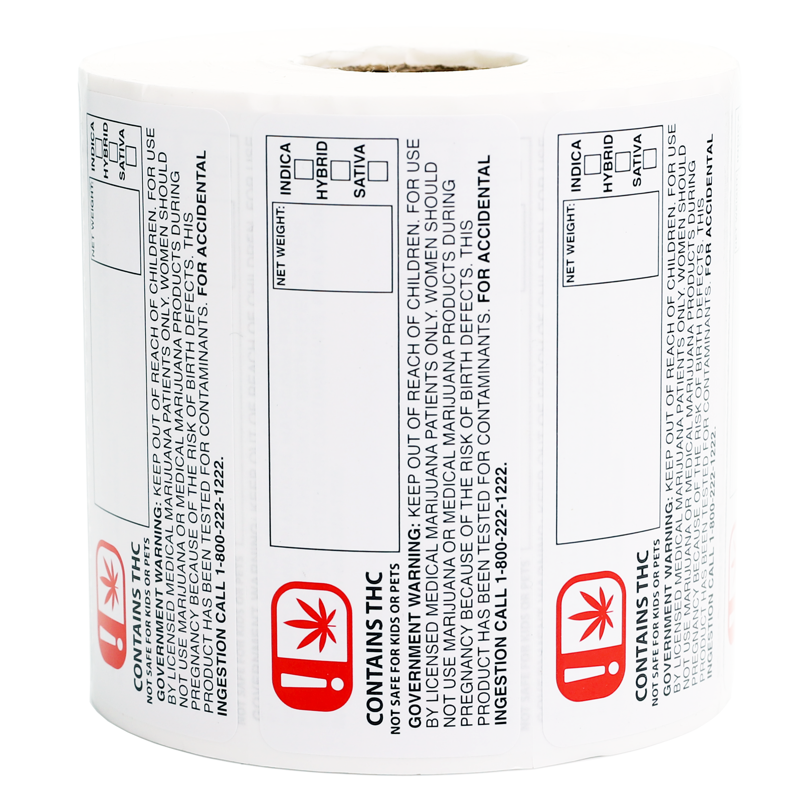 OMMA 3x1.25 Oklahoma THC Universal Symbol Labels (1,000 qty.)