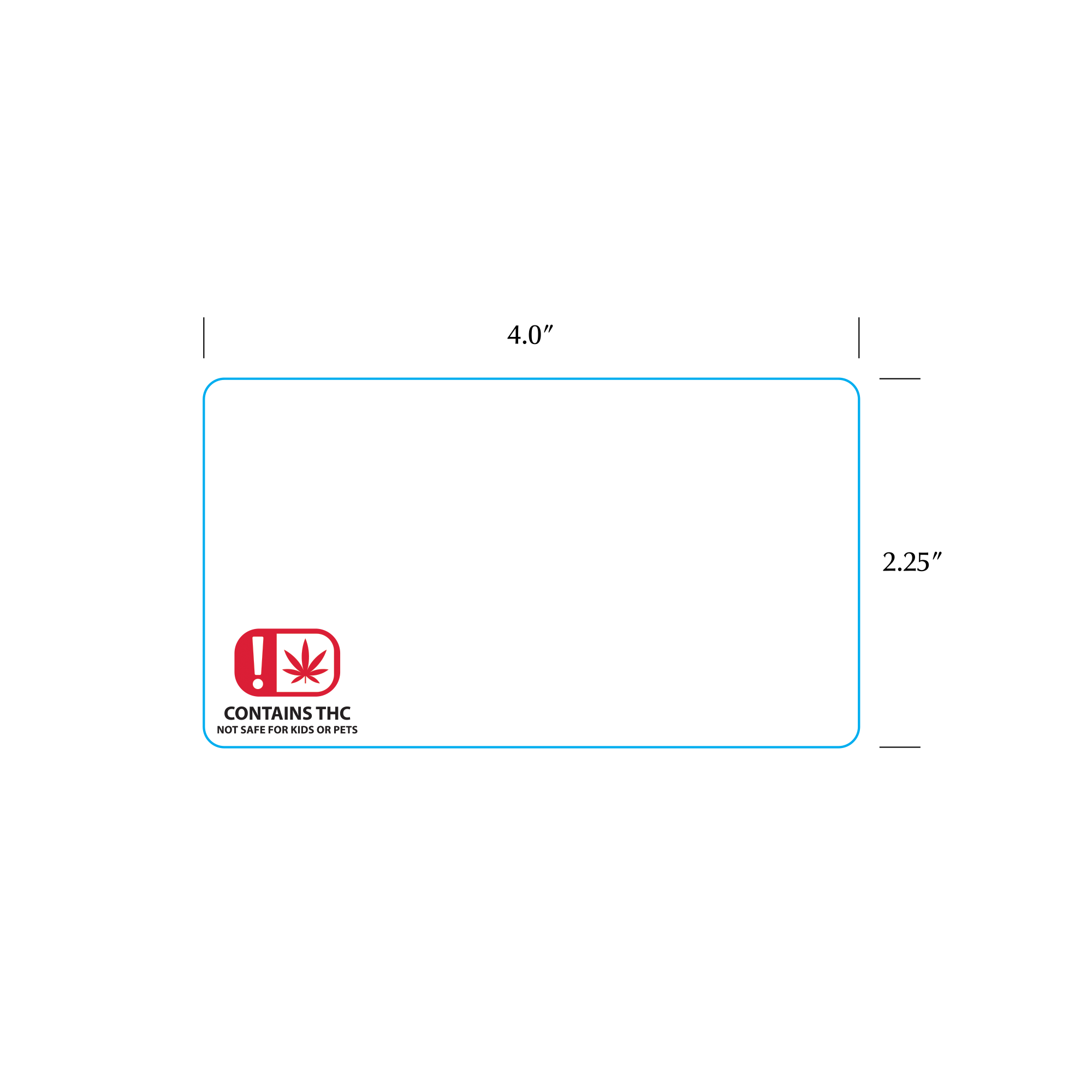 Oklahoma OMMA Thermal Recreational THC Universal Symbol Labels - BioTrack / Greenbits Landscape (700 qty.) - Dragon Chewer