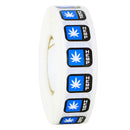 Dragon Chewer Oregon Blue OLCC dispensary 420 THC strain labels. Bulk wholesale warning Rx stickers for glass jars, pop tops, mylar bags and edibles. Free printable strain labels.