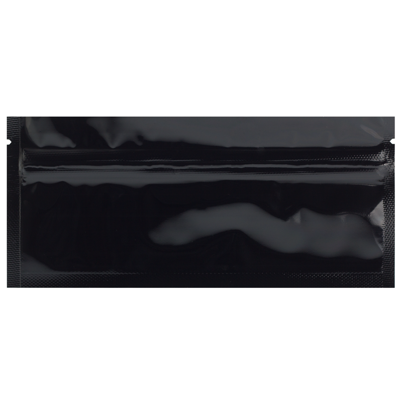 Pre Roll Gloss Black & Gloss Black Mylar Bags - (50 qty.)