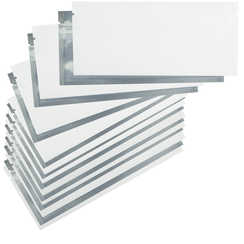Pre Roll Gloss White & Clear Mylar Bags - (1000 qty.)