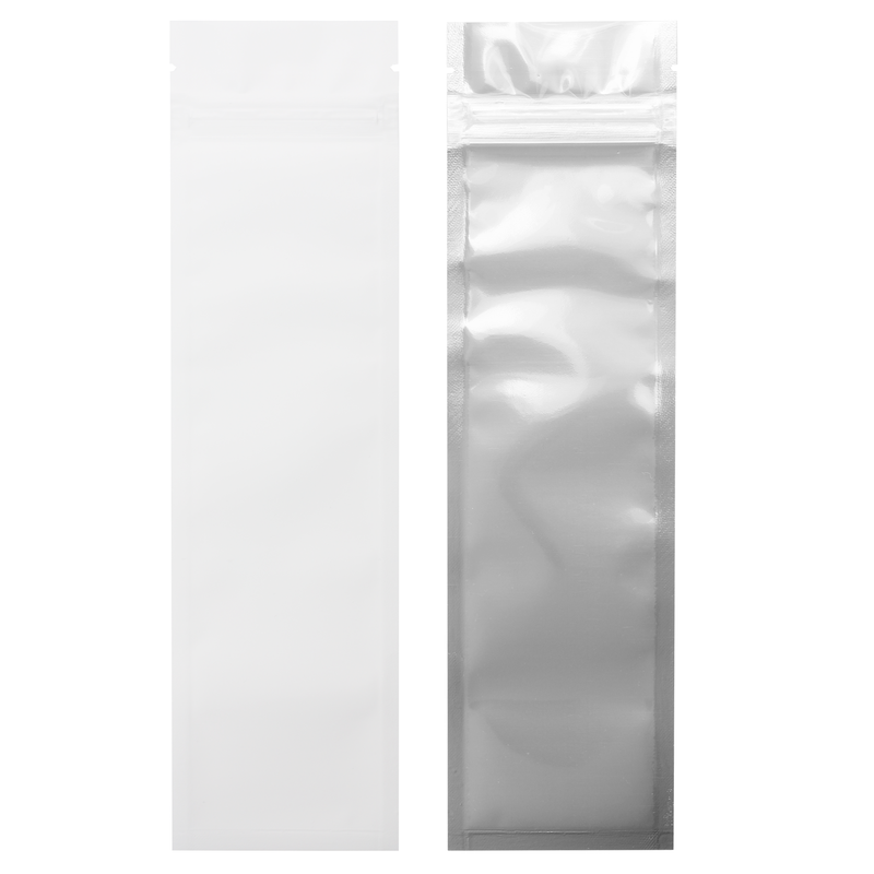 Syringe Pre Roll Matte White & Clear Mylar Bags - (1000 qty.)