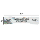 Holographic Tamper Evident Dog Bone Security Labels - Serial Numbers Hologram (3,000 qty.) - Dragon Chewer