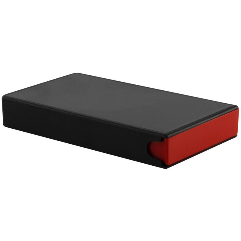 Dragon Chewer Black & Red Press N Pull 98 CR child resistant wholesale child resistant custom pre roll packaging slider box. The best custom 420 pre roll packaging cases, holders & supplies. This multi-use / multi-pack dispensary container is great for edibles, joints, blunts, cones, cartridges, and more! MADE IN THE USA.