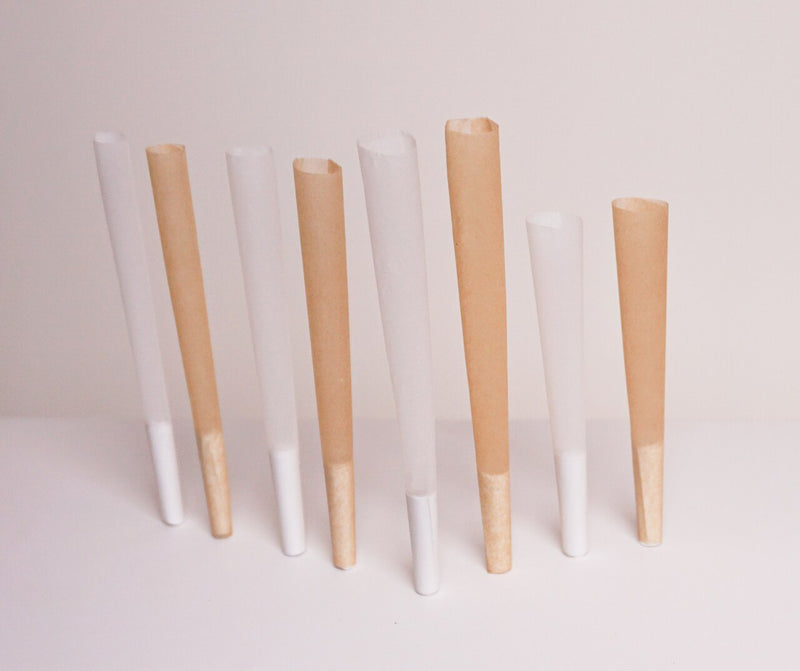 109mm Pre-Rolled Cones  - 100% Organic Hemp Paper Off White [800 Cones per Box]